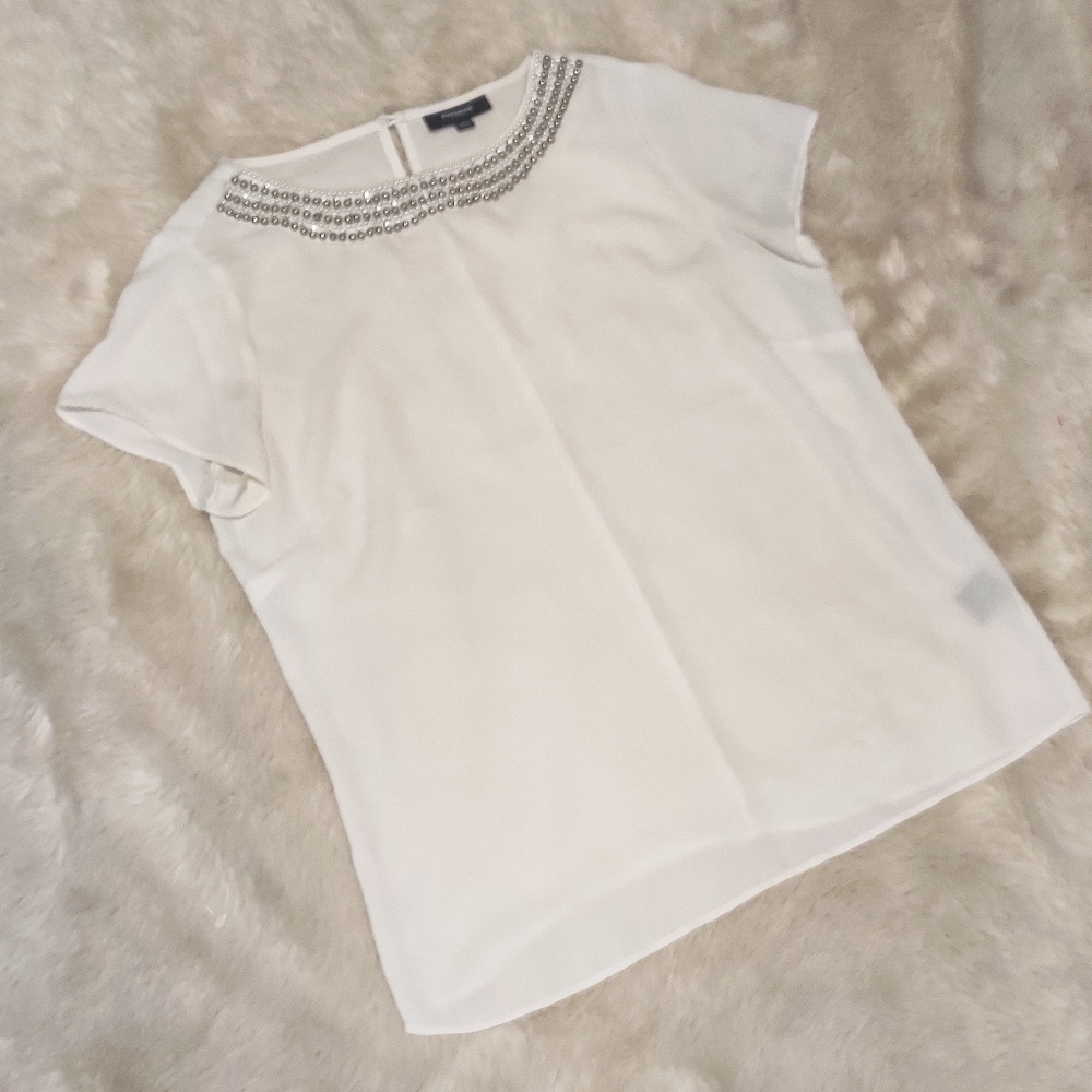 EUC Beautiful Beaded Blouse Size S